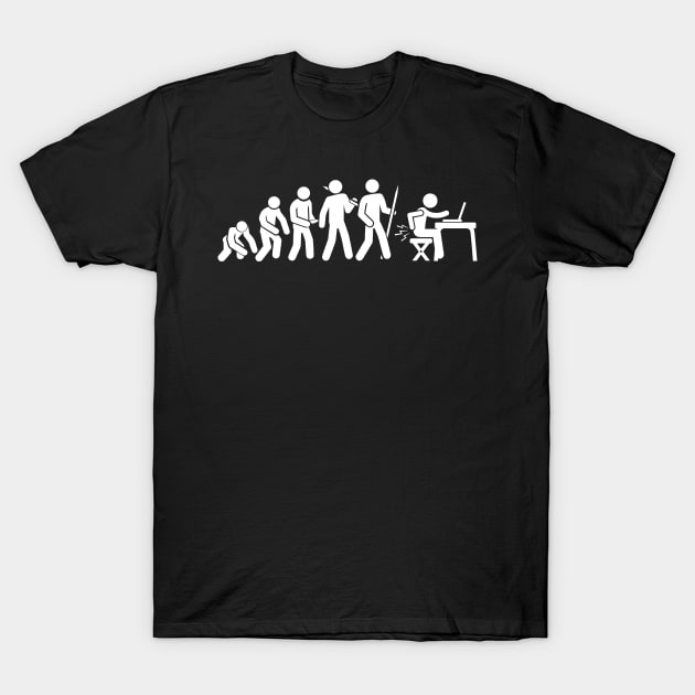 Computer Coder Evolution T-Shirt by MeatMan